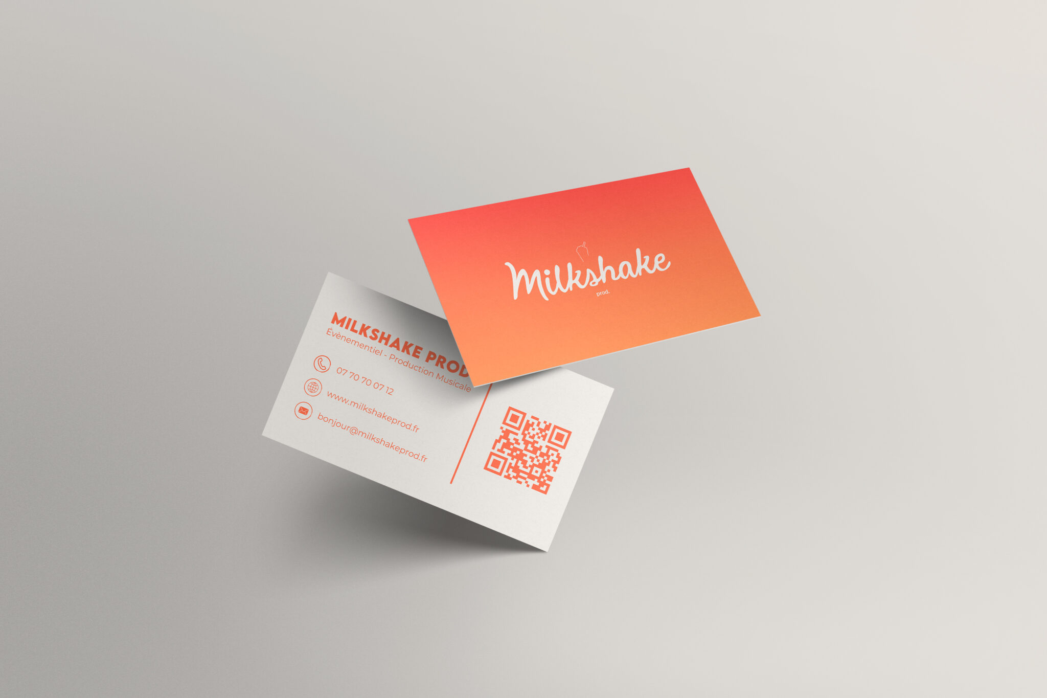 Carte de visite pour l'entreprise Milkshakeprod